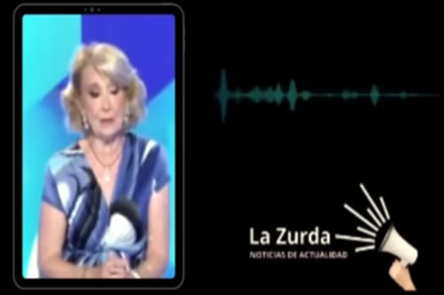 Imagen de Esperanza Aguirre en la Zurda